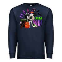 Navy Moo I Mean Boo Baby Cow Premium Sweatshirt - RanaPortraitStore