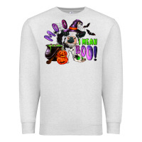 Oatmeal Heather Moo I Mean Boo Baby Cow Premium Sweatshirt - RanaPortraitStore