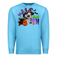 Ocean Blue Moo I Mean Boo Baby Cow Premium Sweatshirt - RanaPortraitStore