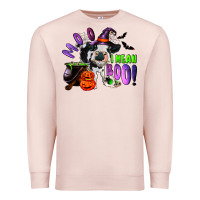 Pale Pink Moo I Mean Boo Baby Cow Premium Sweatshirt - RanaPortraitStore