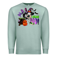 Seafoam Moo I Mean Boo Baby Cow Premium Sweatshirt - RanaPortraitStore