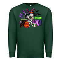 Sports Green Moo I Mean Boo Baby Cow Premium Sweatshirt - RanaPortraitStore