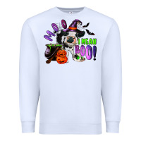 White Moo I Mean Boo Baby Cow Premium Sweatshirt - RanaPortraitStore