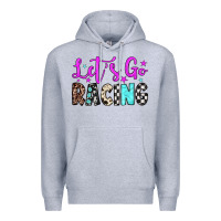 Heather Grey let's go racing Premium Hoodie - JahusDesignShop