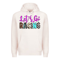Pale Pink let's go racing Premium Hoodie - JahusDesignShop