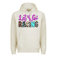 Oatmeal Heather let's go racing Premium Hoodie - JahusDesignShop