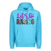 Ocean Blue let's go racing Premium Hoodie - JahusDesignShop