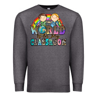 Charcoal Heather the future of the world is in my classroom Premium Sweatshirt - Zillion Design Studio