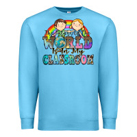 Ocean Blue the future of the world is in my classroom Premium Sweatshirt - Zillion Design Studio