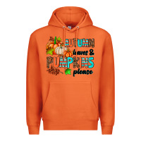 Carrot autumn leaves pumpkin please Premium Hoodie - AdoDesignShop
