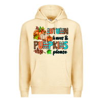 Pina Colada autumn leaves pumpkin please Premium Hoodie - AdoDesignShop