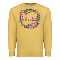 Antique Gold Mother With Floral Wreath Premium Sweatshirt - RanaPortraitStore