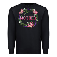 Black Mother With Floral Wreath Premium Sweatshirt - RanaPortraitStore