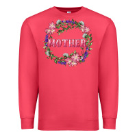 Cardinal Mother With Floral Wreath Premium Sweatshirt - RanaPortraitStore