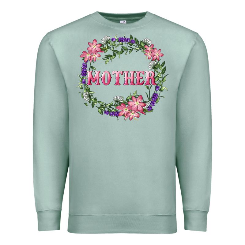 Mother With Floral Wreath Premium Sweatshirt by RanaPortraitStore | Teevron