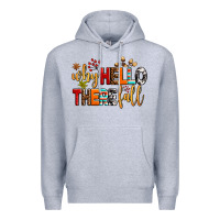 Heather Grey why hello there fall Premium Hoodie - AdoDesignShop