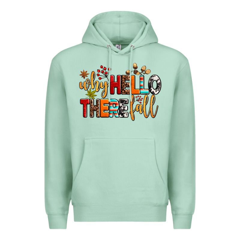 Why Hello There Fall Premium Hoodie by AdoDesignShop | Teevron