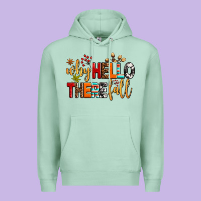 Why Hello There Fall Premium Hoodie Designed By Adodesignshop