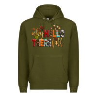 Army Green why hello there fall Premium Hoodie - AdoDesignShop
