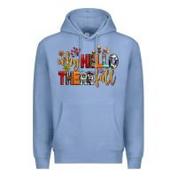 Colony Blue why hello there fall Premium Hoodie - AdoDesignShop