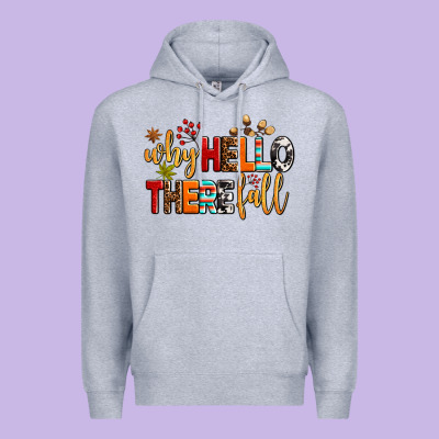 Why Hello There Fall Premium Hoodie Designed By Adodesignshop