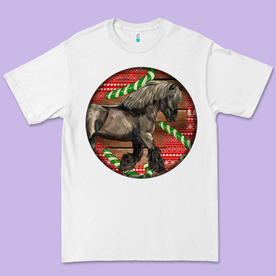 Belgian Horse Christmas Premium Tee Designed By Lillyallendesigns