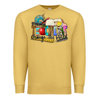 Antique Gold teachers change the world Premium Sweatshirt - Zillion Design Studio