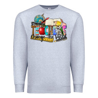 Heather Grey teachers change the world Premium Sweatshirt - Zillion Design Studio
