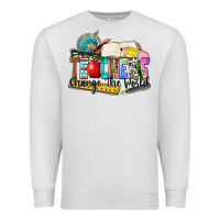 Oatmeal Heather teachers change the world Premium Sweatshirt - Zillion Design Studio
