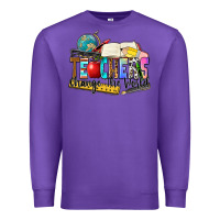 Purple teachers change the world Premium Sweatshirt - Zillion Design Studio