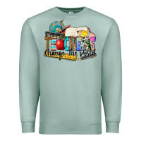 Seafoam teachers change the world Premium Sweatshirt - Zillion Design Studio
