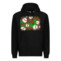 Black baseball glove background Premium Hoodie - JahusDesignShop