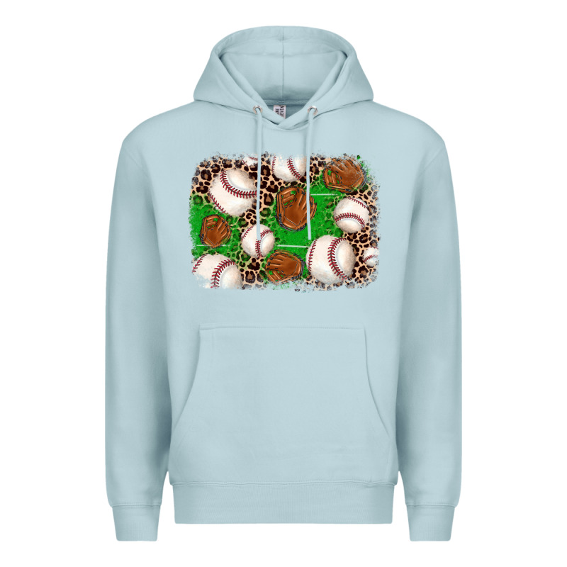 Baseball Glove Background Premium Hoodie by JahusDesignShop | Teevron