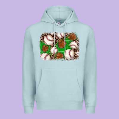 Baseball Glove Background Premium Hoodie Designed By Jahusdesignshop