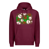 Burgundy baseball glove background Premium Hoodie - JahusDesignShop
