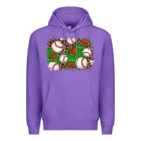 Purple baseball glove background Premium Hoodie - JahusDesignShop