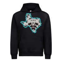 Foreset Green Texas Map Cowhide Turquoise Gemstone Urban Hoodie - Bettercallsaul
