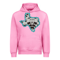 Fuchsia Pink Texas Map Cowhide Turquoise Gemstone Urban Hoodie - Bettercallsaul
