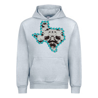 Heather Grey Texas Map Cowhide Turquoise Gemstone Urban Hoodie - Bettercallsaul