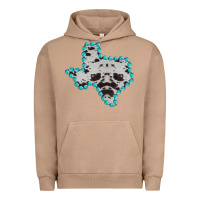 Pigment Burro Texas Map Cowhide Turquoise Gemstone Urban Hoodie - Bettercallsaul