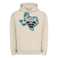 Pigment French Oak Texas Map Cowhide Turquoise Gemstone Urban Hoodie - Bettercallsaul