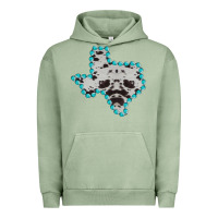 Pigment Oil Green Texas Map Cowhide Turquoise Gemstone Urban Hoodie - Bettercallsaul