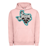 Pigment Salmon Texas Map Cowhide Turquoise Gemstone Urban Hoodie - Bettercallsaul