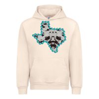 Sandshell Texas Map Cowhide Turquoise Gemstone Urban Hoodie - Bettercallsaul