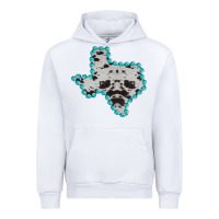 White Texas Map Cowhide Turquoise Gemstone Urban Hoodie - Bettercallsaul