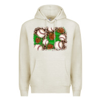 Oatmeal Heather baseball glove background Premium Hoodie - JahusDesignShop