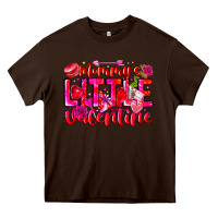 Chocolate Brown Mommy's Little Valentine Heavy Core Tee - CowhideDigitalArt