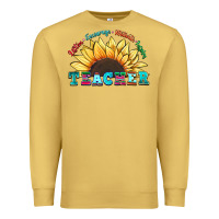 Antique Gold teacher sunflower listen encourage motivate inspir Premium Sweatshirt - Zillion Design Studio