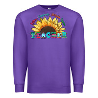 Purple teacher sunflower listen encourage motivate inspir Premium Sweatshirt - Zillion Design Studio