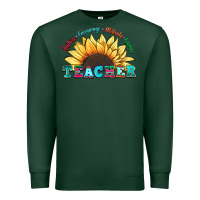 Sports Green teacher sunflower listen encourage motivate inspir Premium Sweatshirt - Zillion Design Studio